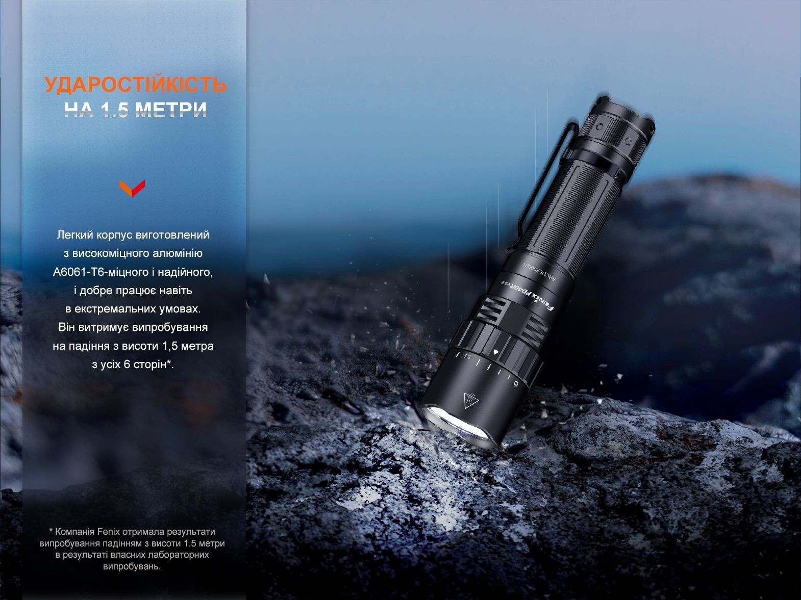 Ліхтар ручний Fenix PD40R V3.0, 3000 lm, укр, укр