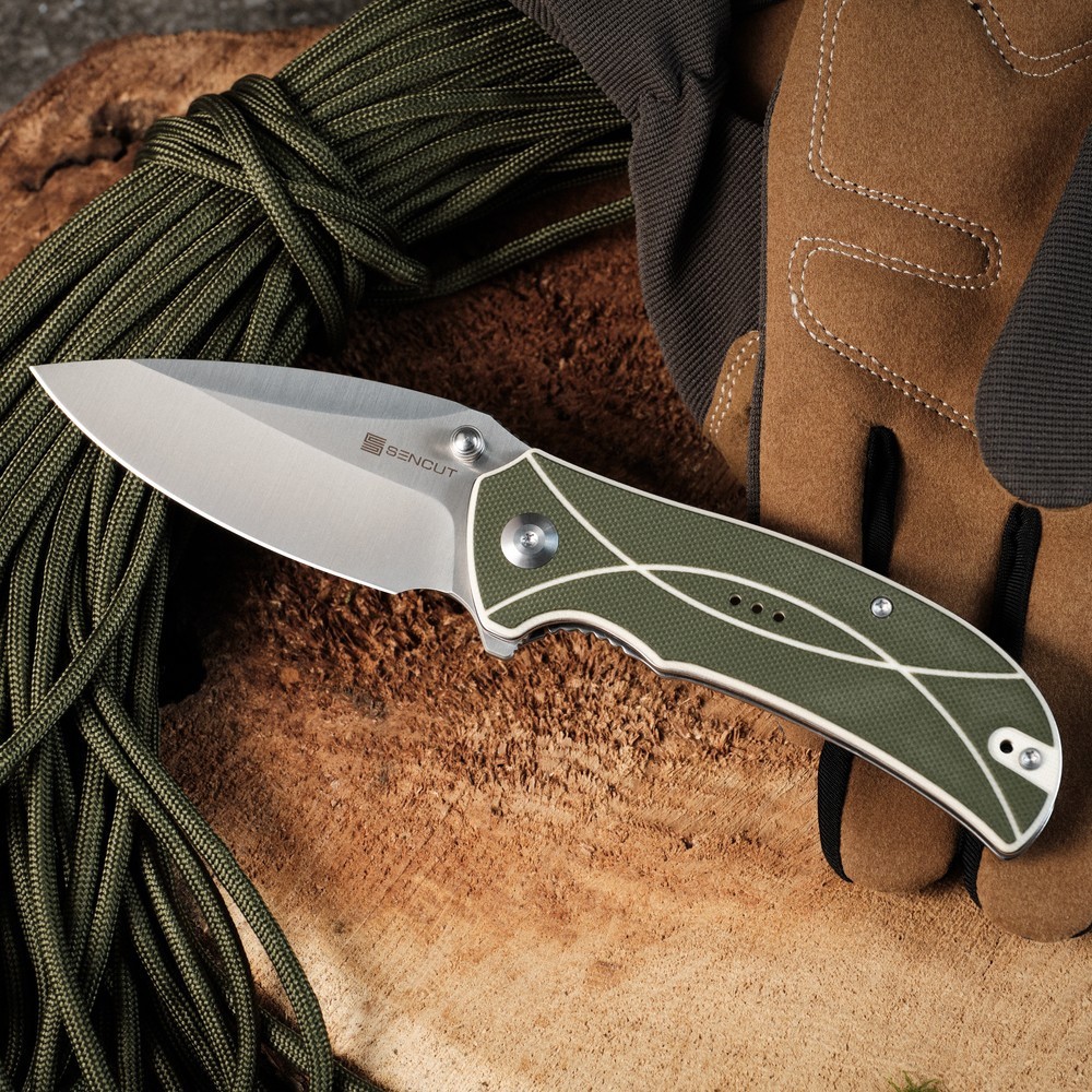 Ніж складаний туристичний Sencut Hyrax, (8.4 см) 9Cr18MoV / G10 сірий, укр, укр