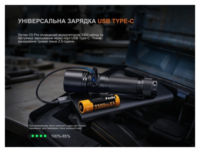 Фонарь ручной Fenix C5 Pro