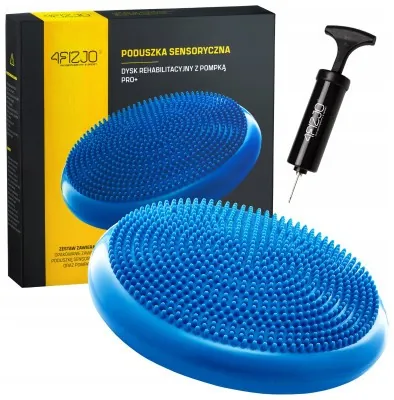 Балансировочная подушка-диск 4FIZJO PRO+ 33 см сенсомоторная, массажная Blue (P-5907222931929)