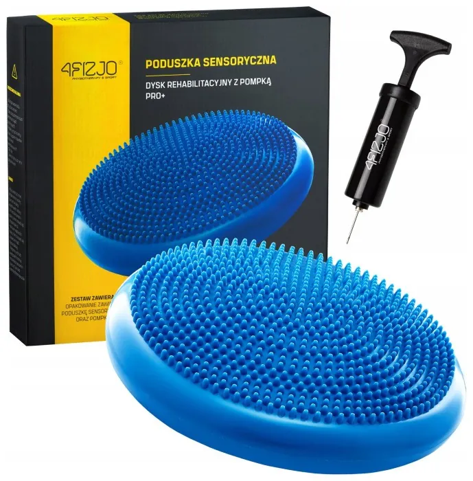 Балансировочная подушка-диск 4FIZJO PRO+ 33 см сенсомоторная, массажная Blue (P-5907222931929)