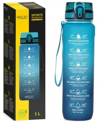 Бутылка для воды спортивная 4FIZJO 1000 мл Sky Blue/Blue (P-5905973400763)