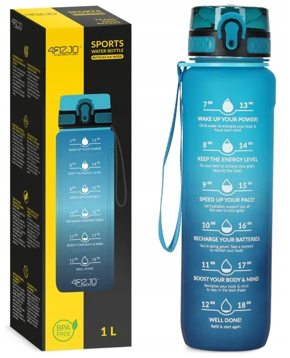 Бутылка для воды спортивная 4FIZJO 1000 мл Sky Blue/Blue (P-5905973400763)