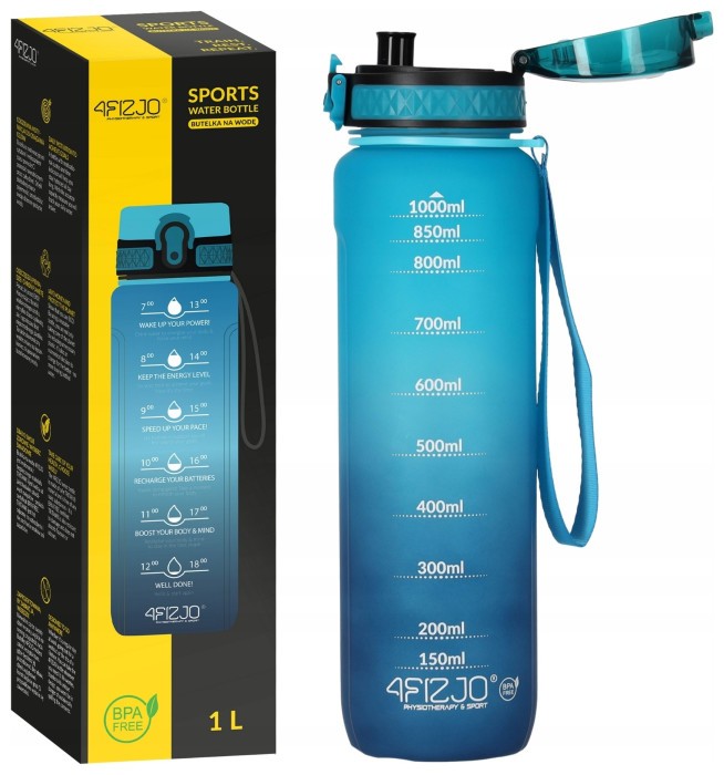 Бутылка для воды спортивная 4FIZJO 1000 мл Sky Blue/Blue (P-5905973400763)