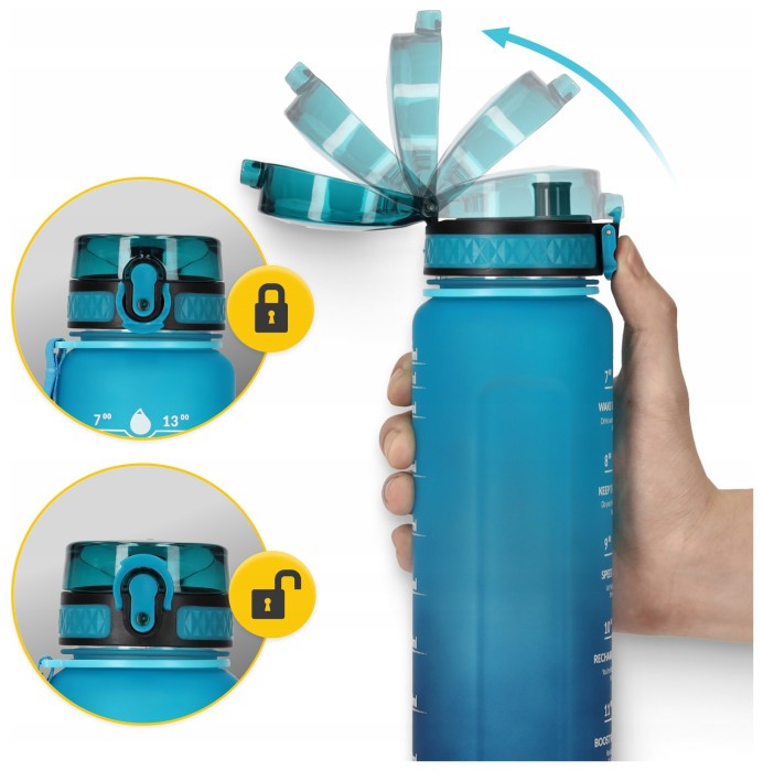 Бутылка для воды спортивная 4FIZJO 1000 мл Sky Blue/Blue (P-5905973400763)