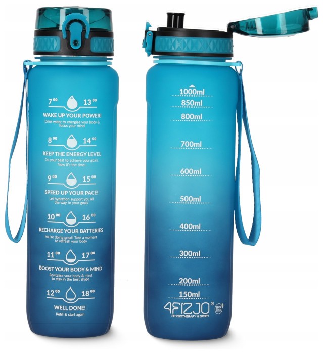 Бутылка для воды спортивная 4FIZJO 1000 мл Sky Blue/Blue (P-5905973400763)