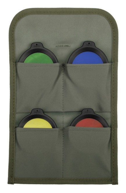 Набор из 4 фильтров (синий, желтый, зеленый, красный) для фонарей Fenix серии HT18 (в комплекте есть сумка для хранения)