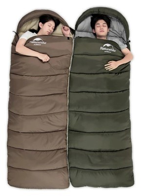 Спальник з капюшоном Naturehike U150 NH20MSD07, (11°C), правий, коричневий