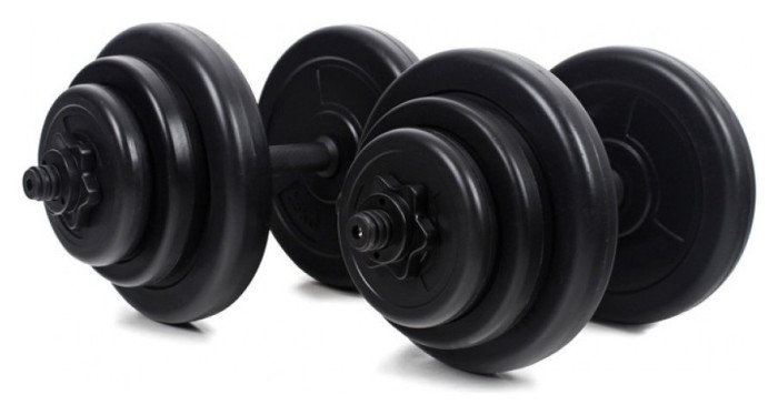 Гантелі розбірні по 18 кг з покриттям ABS + Еспандер у подарунок, укр, укр