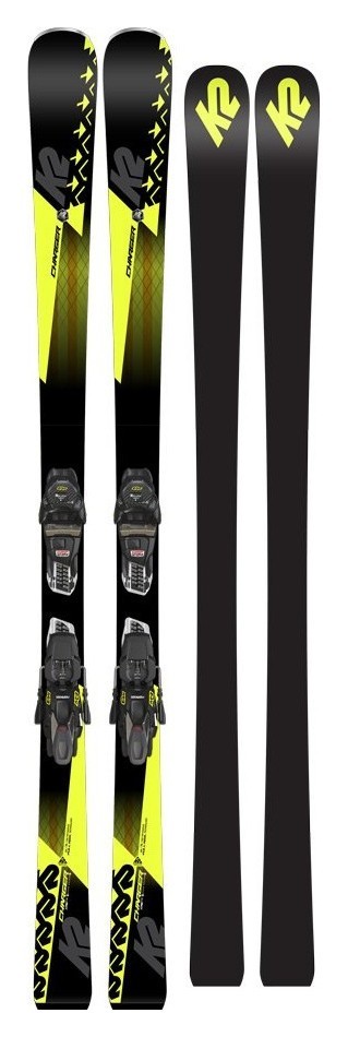 Лижі гірські комплект K2 CHARGER+M3 11 TCX LIGHT QUIKCLIK 161см Black/Yellow/Grey (10C0003.242.1+10C1004.142.1), укр, укр