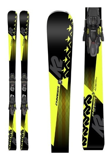 Лижі гірські комплект K2 CHARGER+M3 11 TCX LIGHT QUIKCLIK 161см Black/Yellow/Grey (10C0003.242.1+10C1004.142.1)