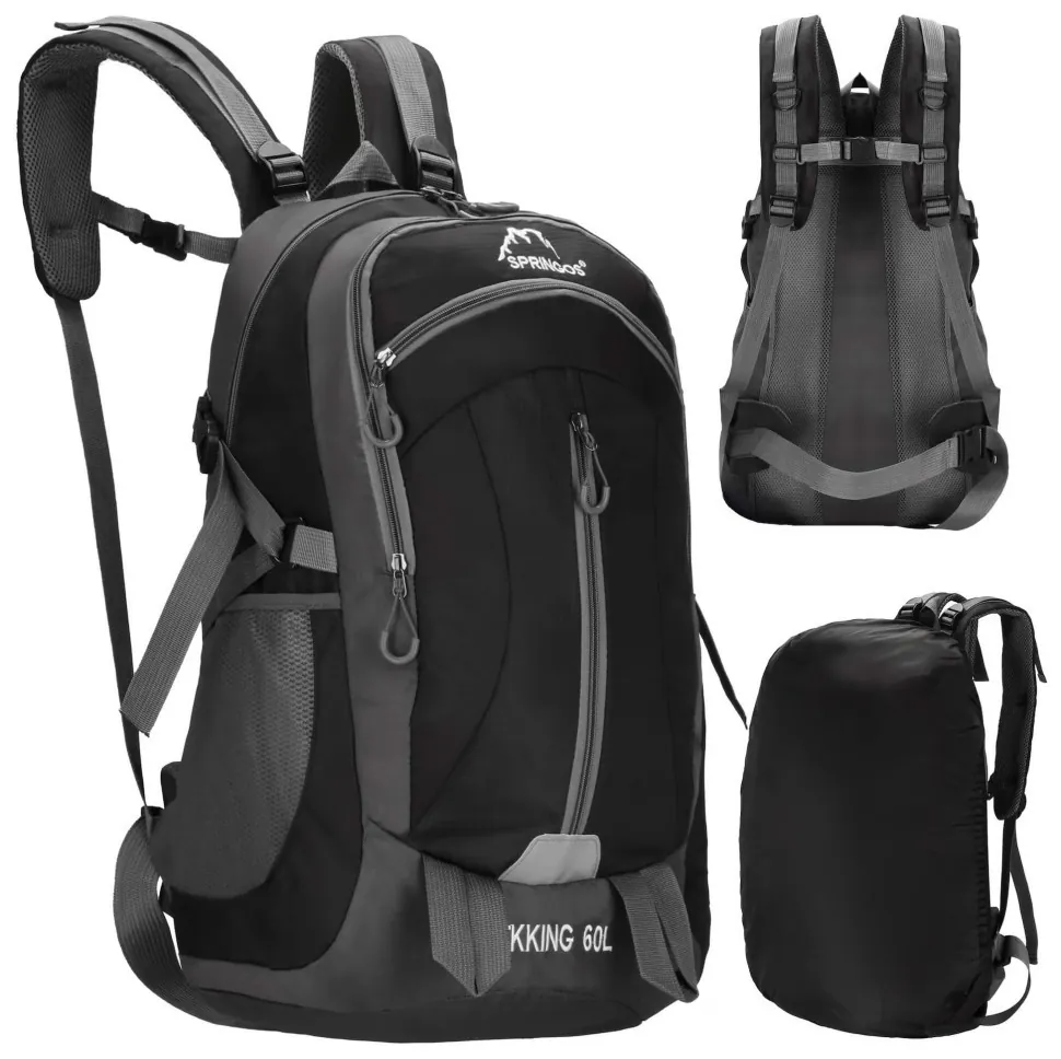 Рюкзак туристичний Springos 60 л CS0132 Black/Grey (LFCS0132)