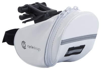 Сумка подседельная Cycledesign QR PU White (BG0138)