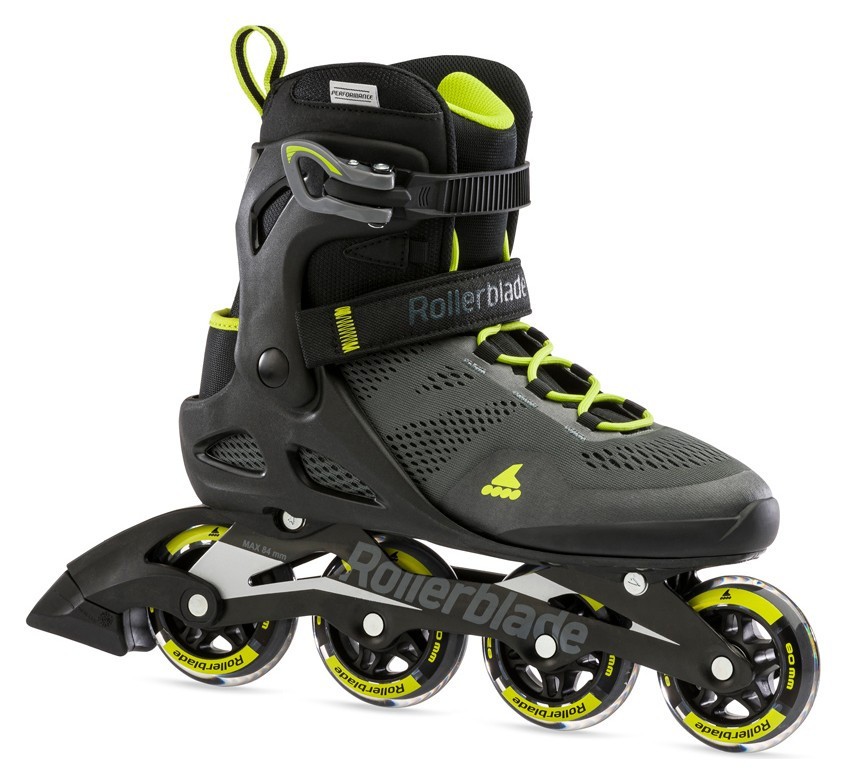 Роликові коньки для дорослих Rollerblade MACROBLADE 80 M 39 (7US) 250мм Black/lime (07100600), укр, укр