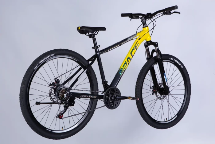 Велосипед уцененный AL 27.5" SPACE PHAETON DD FR рама-17" серо-желтый 2026