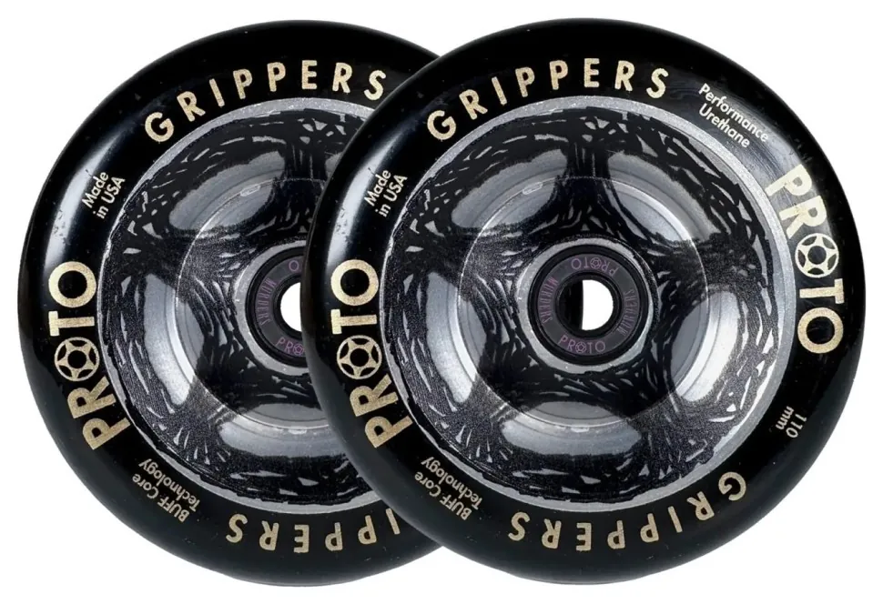 Колеса для трюкового самокату Proto Sliders (Колеса для трюкового самокату Proto Catalyst Grippers Pro Scooter Wheels 2-Pack 110mm - Black)