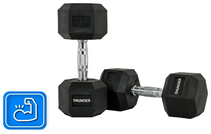 Гантель шестигранна THUNDER 15 кг