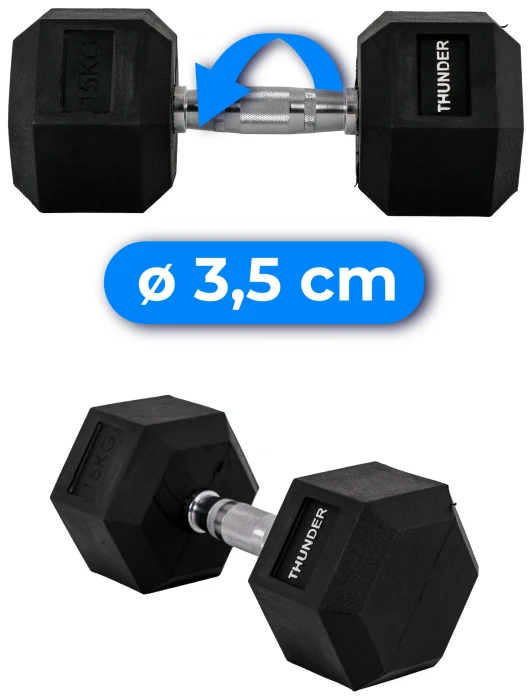 Гантель шестигранна THUNDER 15 кг