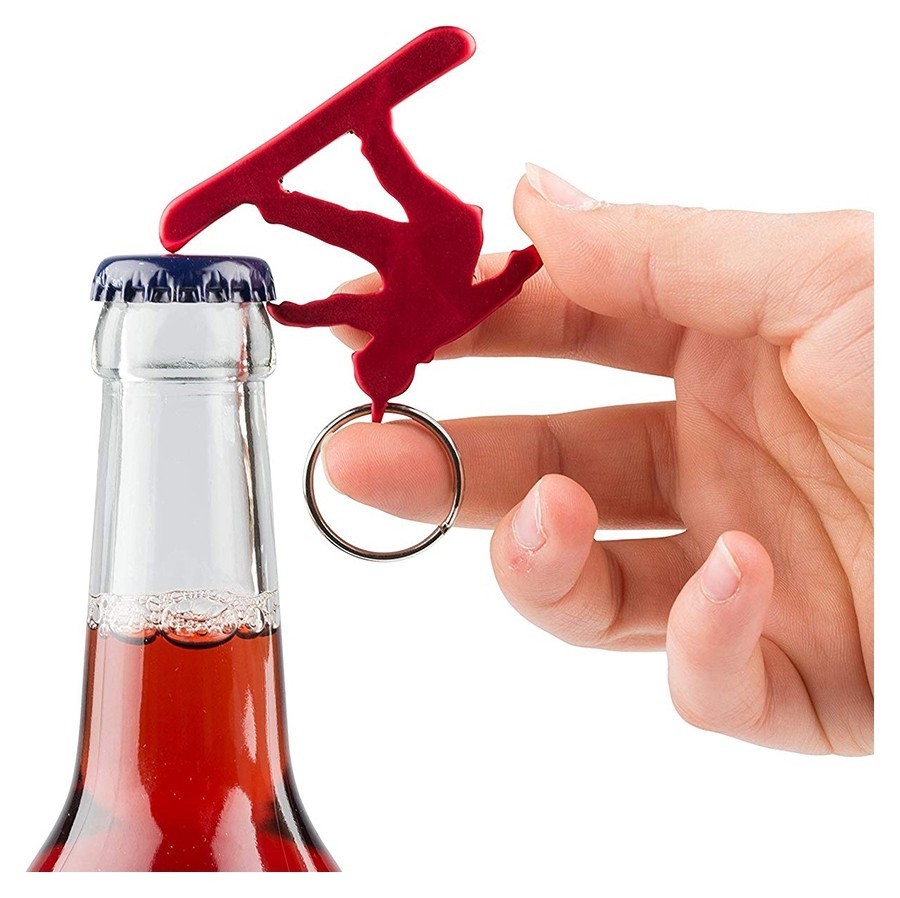 Munkees 3495 брелок-открыватель Snowboarder red