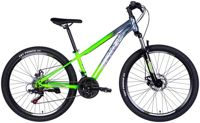 Велосипед ST 26" SPACE MARS DD FR рама-13" зелено-серебристый 2025