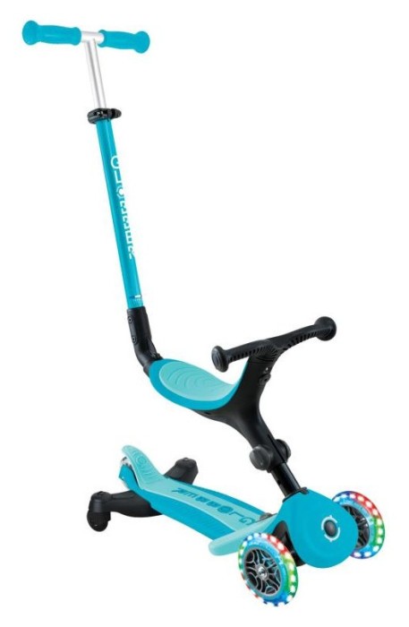 Самокат GLOBBER серії GO UP ACTIVE 360 аква, до 20/50кг, 1+, колеса що світяться, укр, укр