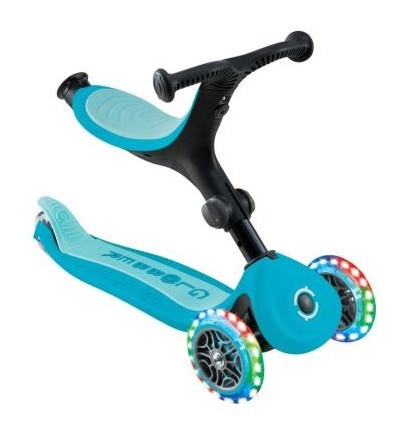 Самокат GLOBBER серії GO UP ACTIVE 360 аква, до 20/50кг, 1+, колеса що світяться, укр, укр