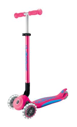 Самокат GLOBBER серії ELITE LIGHTS, фуксія, колеса з підсвіткою, 50кг, 3+, укр, укр