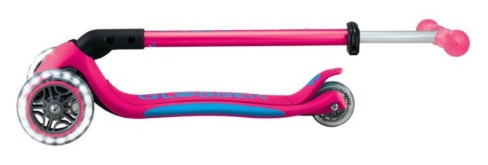 Самокат GLOBBER серії ELITE LIGHTS, фуксія, колеса з підсвіткою, 50кг, 3+, укр, укр