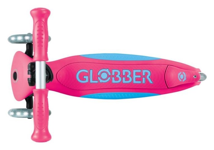Самокат GLOBBER серії ELITE LIGHTS, фуксія, колеса з підсвіткою, 50кг, 3+, укр, укр