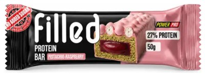 Filled Bar 27% - 10x50g Pistachio Raspberry
