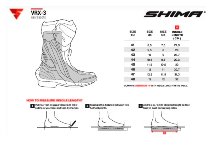 Моточеревики Shima VRX-3 Red