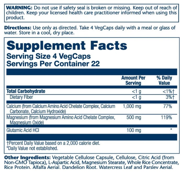 Calcium & Magnesium, AAC 2:1 – 90 caps