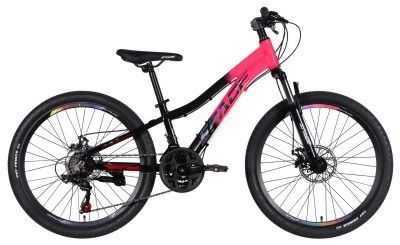 Велосипед AL 24" SPACE LYRA DD FR рама-11" розово-черный 2026