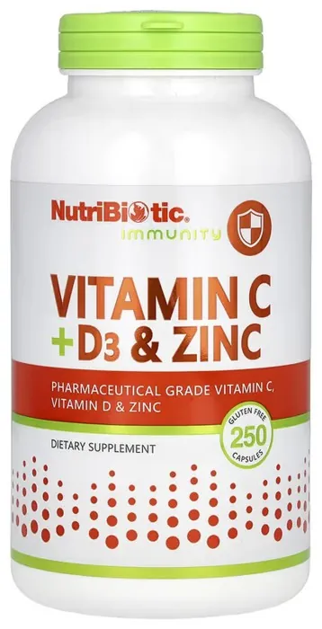 Vitamin C+D3&Zinc - 250 caps