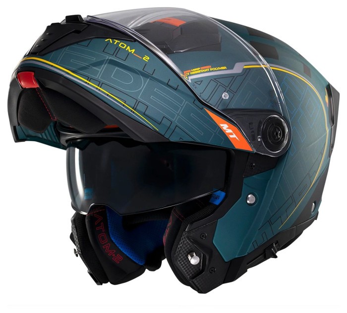 Мотошолом MT ATOM 2 SV DESTINY C6 Matt Green