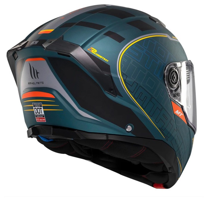 Мотошолом MT ATOM 2 SV DESTINY C6 Matt Green