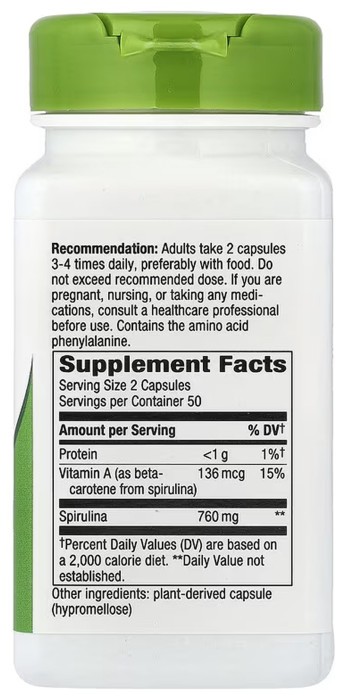 Spirulina Micro-Algae - 100 vcaps