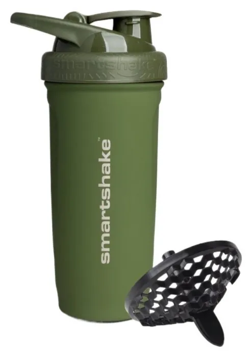 Шейкер спортивний SmartShake металевий Reforce Stainless Steel 30oz/900ml Army Green