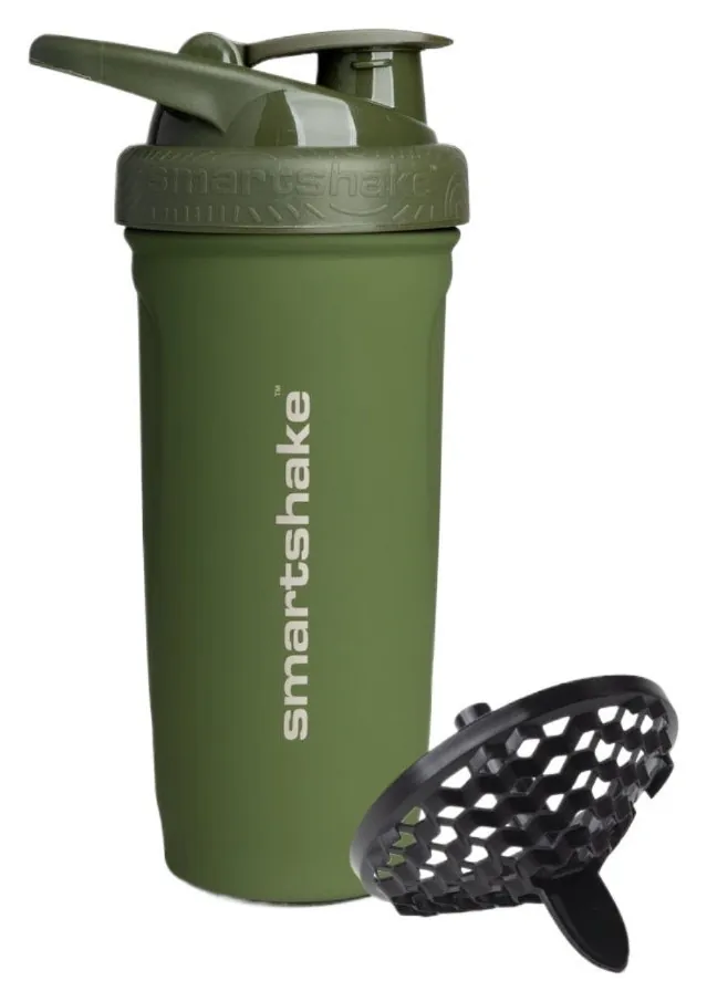 Шейкер спортивний SmartShake металевий Reforce Stainless Steel 30oz/900ml Army Green (PP_11153001)