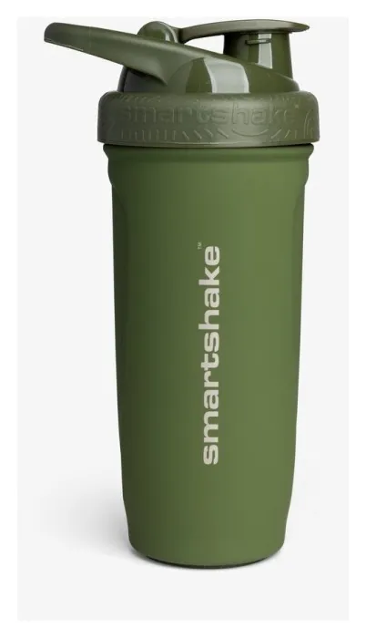 Шейкер спортивний SmartShake металевий Reforce Stainless Steel 30oz/900ml Army Green