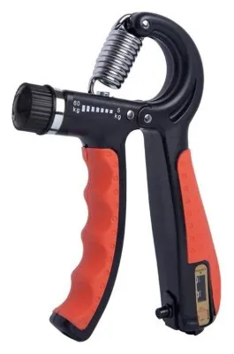 Эспандер кистевой со счетчиком PowerPlay PP-4402 с регулируемой нагрузкой 10-60 кг. Красный