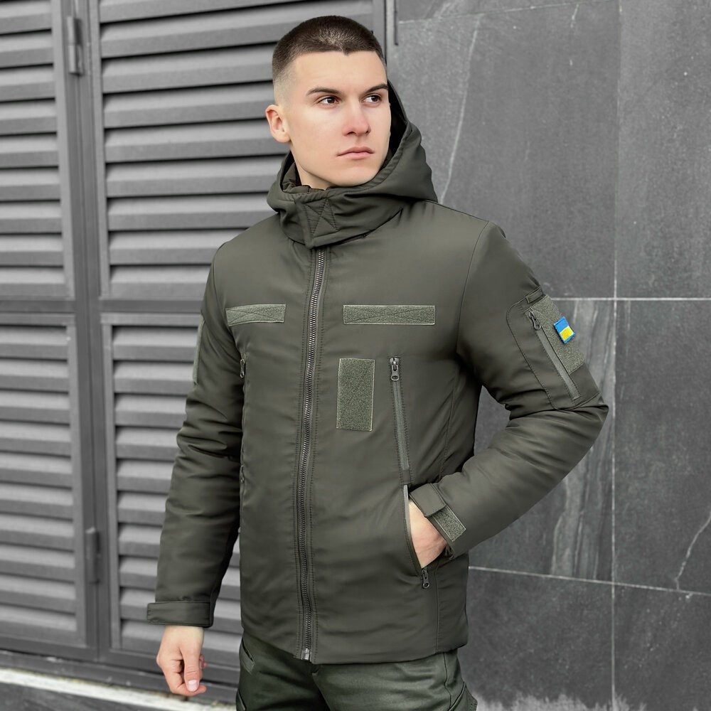чоловіча зимова Куртка з капюшоном Pobedov Winter Jacket Motive ЗИМА, укр, укр