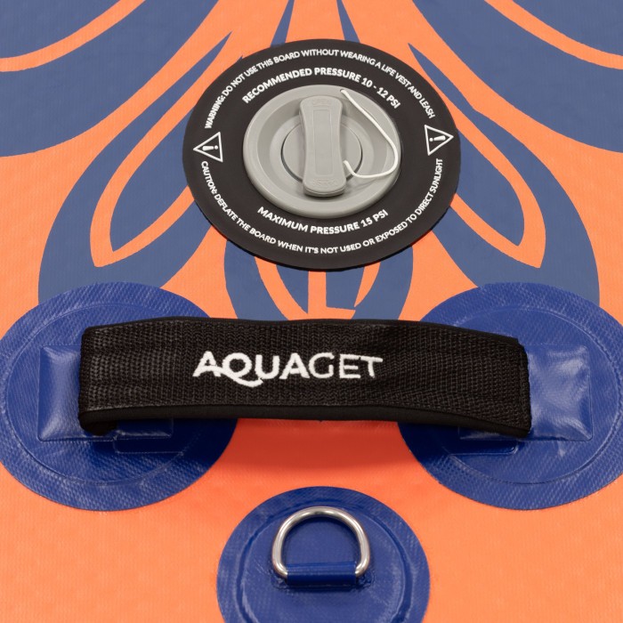 Надувная SUP доска Aquaget 350 см с веслом AQ0045 Orange/Navy Blue