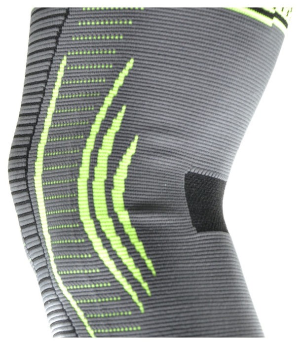 Компресійний наколінник MadMax MFA-284 3D Compressive knee support Dark grey/Neon green (1шт.) L
