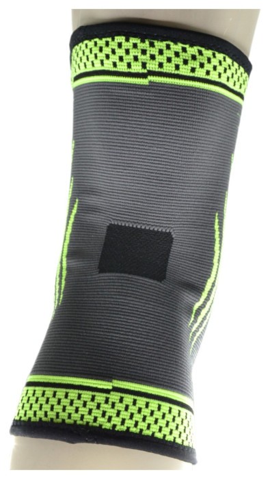Компресійний наколінник MadMax MFA-284 3D Compressive knee support Dark grey/Neon green (1шт.) L