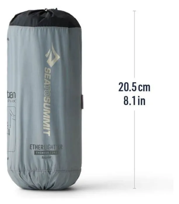 Килимок надувний Sea to Summit Ether Light XR Insulated ASC Mat, Dark Gray, Small, 168х55х10см