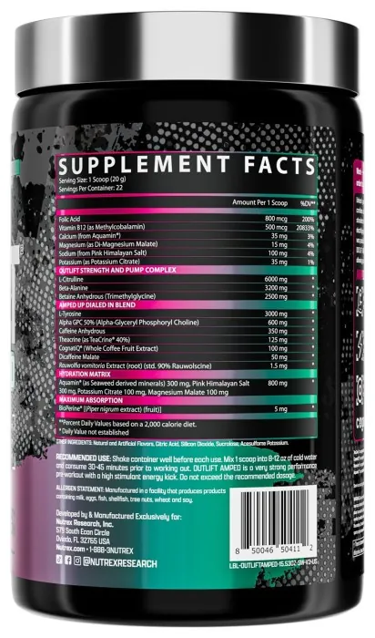 Outlift Amped - 440.3g Strawberry Watermelon