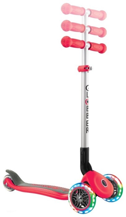 Самокат Globber серії Primo Foldable Lights, Червоний
