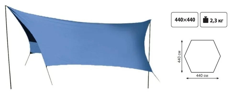 Тент зі стійками Tramp Lite Tent blue (TLT-036)