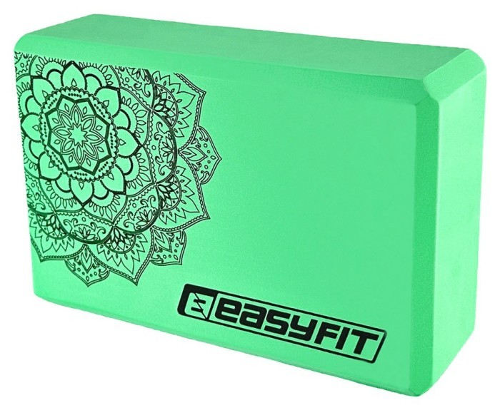 Блок для йоги EasyFit EVA з малюнком м'ятний, укр, укр